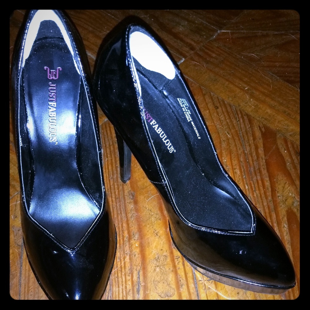Patten black heels.